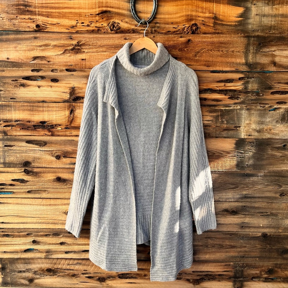 MODERN SOUL | Wool Angora Rabbit Blend Turtleneck + Cardigan Sweater 2 PC 1X